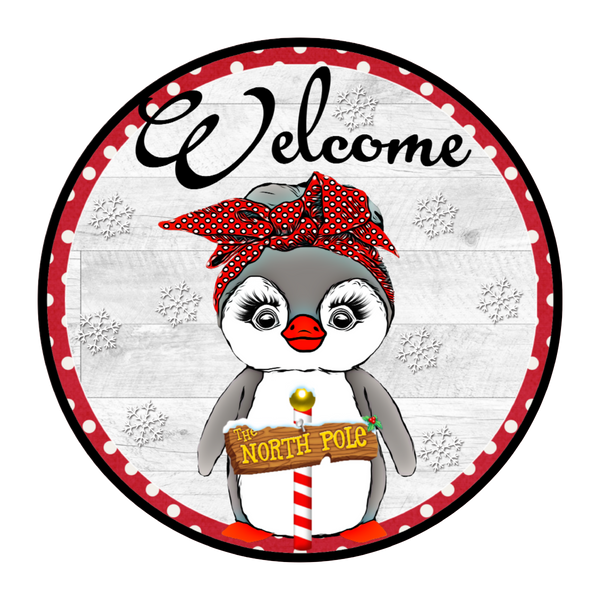 #16 Welcome Sign, Holiday Sign, Wreath Center, Wreath Attachment