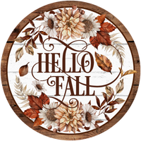 #19 Hello Fall Sign, Fall Sign,  Wreath Sign, Wreath Center, Wreath Attachment