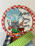 #494 Summer Sign and Ribbon Kit, Summer Design, Grilling, Sipping and Chillin Sign
