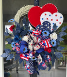 Patriotic Design, Memorial Day, 4th of July, Veterans Day, Front Door Decor