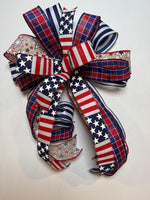#972 Patriotic Bow, Lantern Bow, Wreath Bow