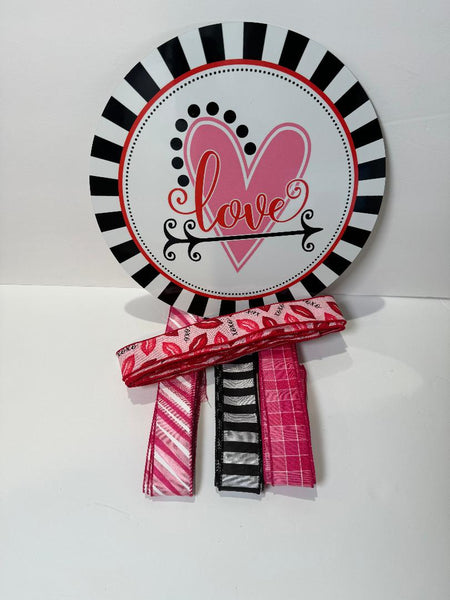 #600 Valentine Sign and Ribbon Bundle, Happy Valentine's Day