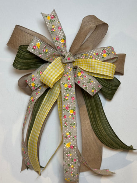 #929 Spring Bow,  Lantern Bow, Wreath Bow, Home Décor