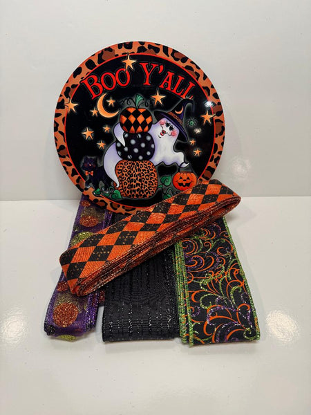 #801 Halloween Sign and Ribbon Bundle,  Halloween Sign, Halloween Ribbon