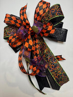 #1039 Halloween Bow, Lantern Bow, Wreath Bow