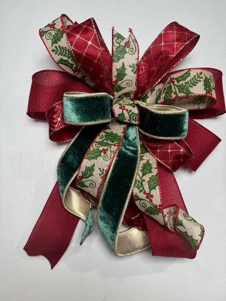 #1044 Holiday Bow, Lantern Bow, Wreath Bow