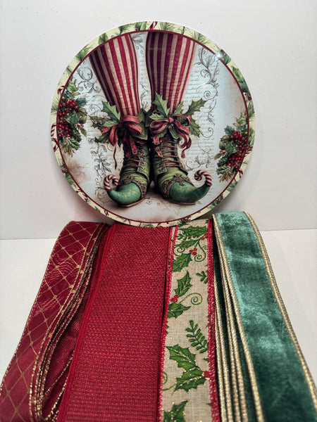 #807 Holiday Sign and Ribbon Bundle,  Holiday Sign, Holiday Ribbon