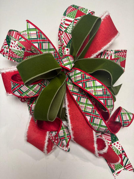 #1051 Holiday Bow, Lantern Bow, Wreath Bow