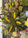 Moss Butterfly Wreath – Summer Garden Door Decor