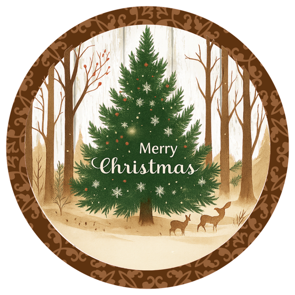C001 Nature Outdoor Sign, Holiday Sign, Wreath Center, Wreath Attachment