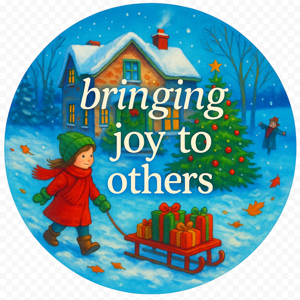 C065  Holiday Sign, Bringing Joy To Others, Wreath Center, Wreath Attachment