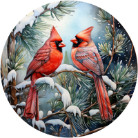 C029  Cardinal Sign, Holiday Sign, Wreath Center, Wreath Attachment