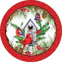 C105 Christmas Cardinal Sign, Wreath Sign, Wreath Supplies, Wreath Center