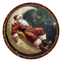 C111 Believe Sign, Santa Sign, Holiday Sign, Wreath Center, Wreath Attachment