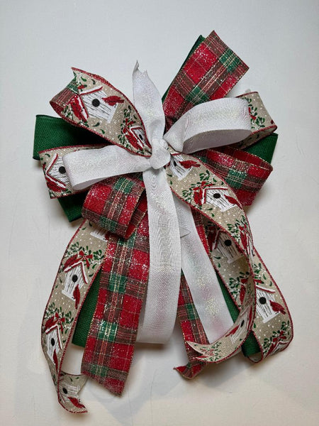#971 Holiday Christmas Bow, Lantern Bow, Wreath Bow