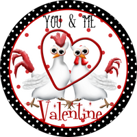 You & Me Valentine,  Valentine Sign, Wreath Attachment, Wreath Center