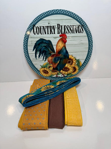 # 736 Country Blessing  Sign and Ribbon Kit