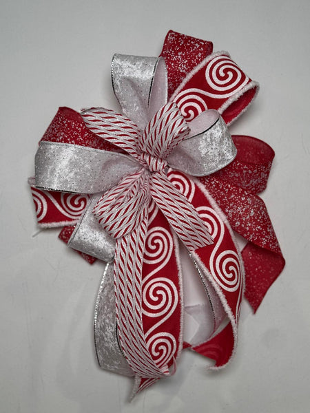 #947  Holiday Bow, Christmas Bow,  Lantern Bow, Wreath Bow