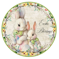 Easter Blessings Sign, Wreath Center, Wreath Attachment