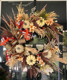 Fall Grapevine Wreath, Pumpkin Design, Fall Front Door, Fall Greenery