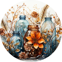 Fall Sign,  Metal Sign, Wreath Sign, Wreath Center