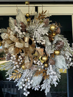 Winter Wreath,  Woodland Design, Holiday Wreath, Holiday Design