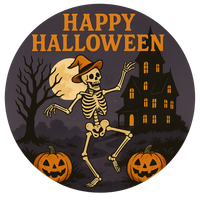 H117 Halloween Sign,  Metal Sign, Wreath Sign, Wreath Center