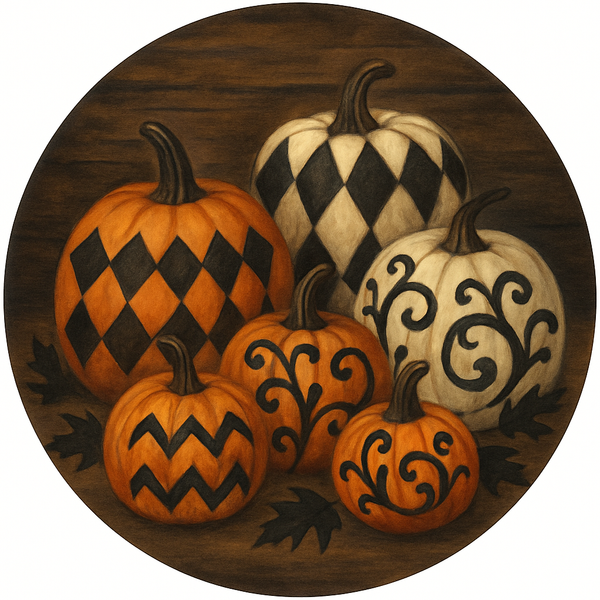 H119 Halloween Sign, Fall Sign, Metal Sign, Wreath Sign