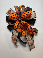 #1032 Halloween Bow, Lantern Bow, Wreath Bow