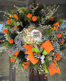 Easter Wreath, Spring Floral Wreath,  Front Door Décor
