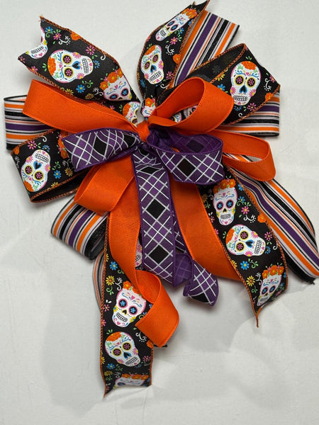 #1021 Halloween Bow, Lantern Bow, Wreath Bow