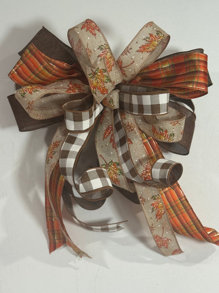 #1013 Fall Bow, Lantern Bow, Wreath Bow