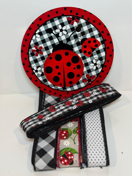 # 738 Ladybug  Sign and Ribbon Kit