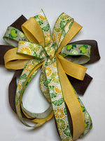 #979 Lemon Lime Bow, Lantern Bow, Wreath Bow
