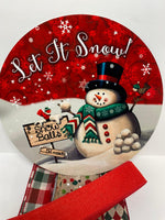 #561 Let It Snow Sign and Ribbon Bundle, Holiday Design, Wreath Center