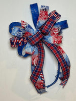 #968 Patriotic Bow, Lantern Bow, Wreath Bow