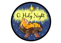 #21 O Holy Night Sign, Winter Sign, Wreath Center, Wreath Attachment