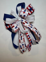#978 Patriotic Bow, Lantern Bow, Wreath Bow