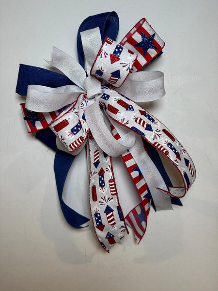 #978 Patriotic Bow, Lantern Bow, Wreath Bow