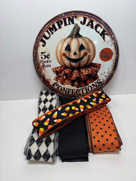 #808 Halloween Sign and Ribbon Bundle,  Halloween Sign, Halloween Ribbon
