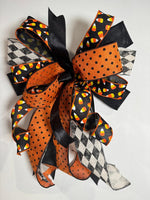 #1045 Halloween Bow, Lantern Bow, Wreath Bow