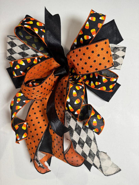 #1045 Halloween Bow, Lantern Bow, Wreath Bow