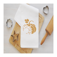 Pumpkin Sunflower Silhouette Tea Towel, Fall Design, Fall Kitchen Décor, Fall Party Décor