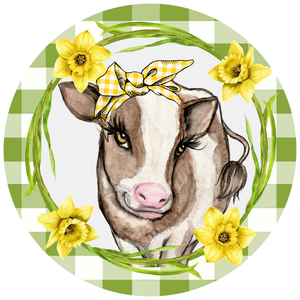 Cow Sign, Wreath Attachment, Wreath Sign