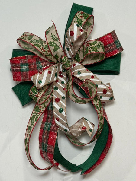 #1024 Holiday Bow, Lantern Bow, Wreath Bow
