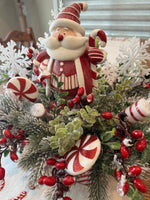 Santa Centerpiece, Holiday Design, Christmas Centerpiece, Holiday Hostess Gift