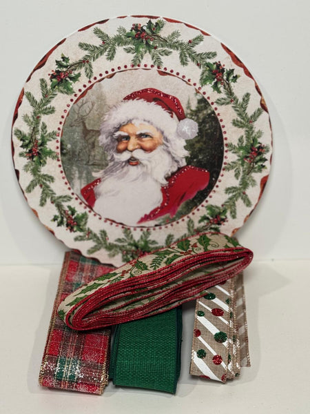 #788  Holiday Sign and Ribbon Bundle, Wreath Center