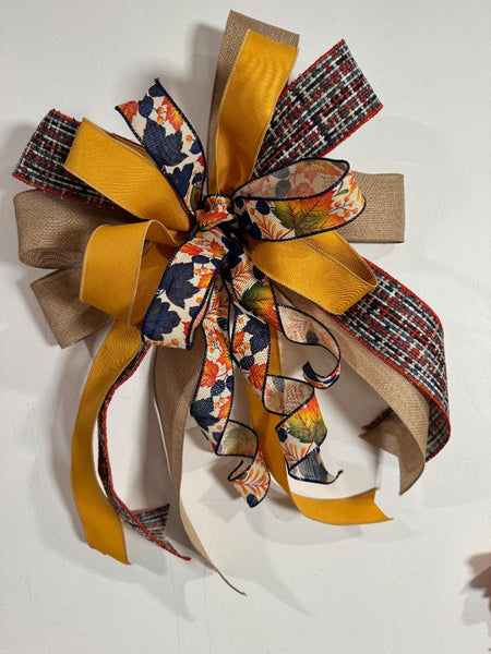 #1011 Fall Bow, Lantern Bow, Wreath Bow