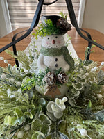 Snowman Centerpiece, Holiday Design, Christmas Centerpiece, Holiday Hostess Gift