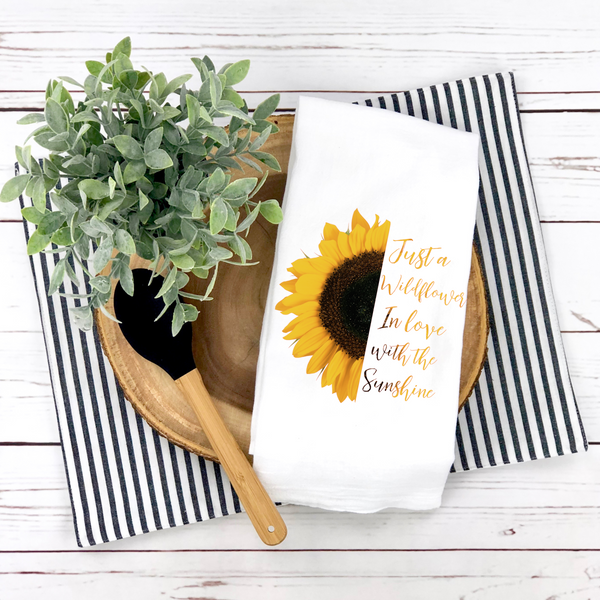 Sunflower Quote Design, Fall Tea Towel,  Fall Kitchen Décor, Fall Party Décor